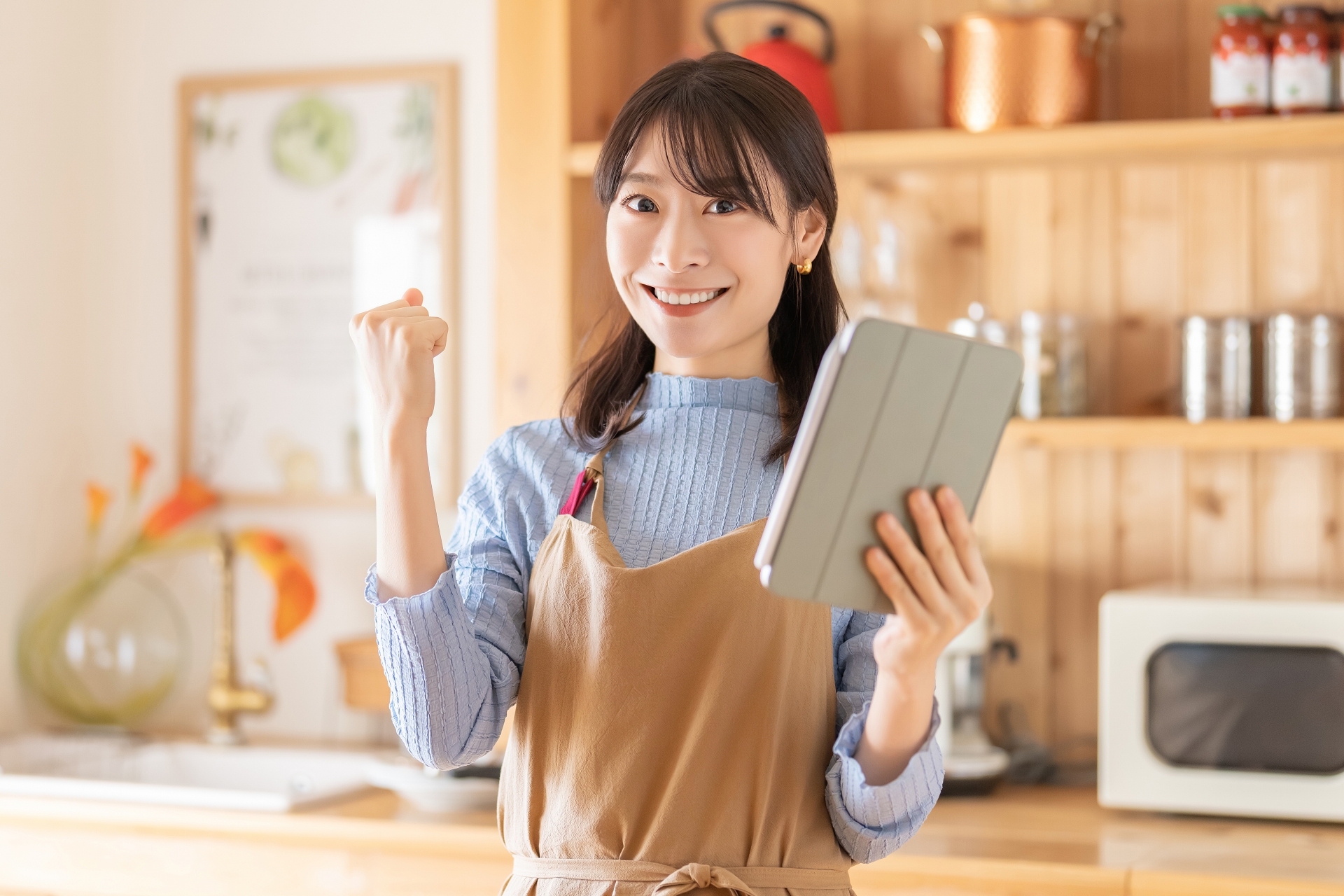やる気が出ない主婦 元気な主婦のイメージ図