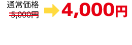 通常価格5,000円を4,000円