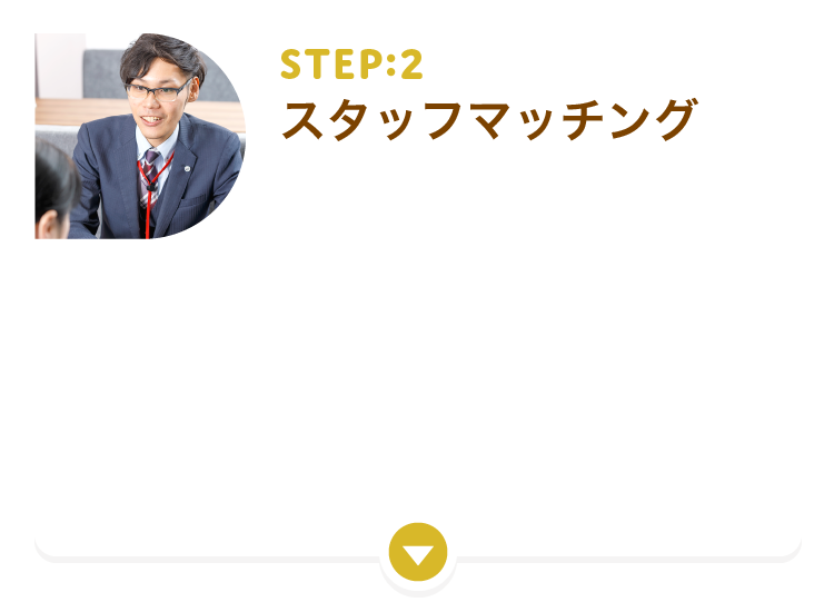 STEP:２スタッフマッチング